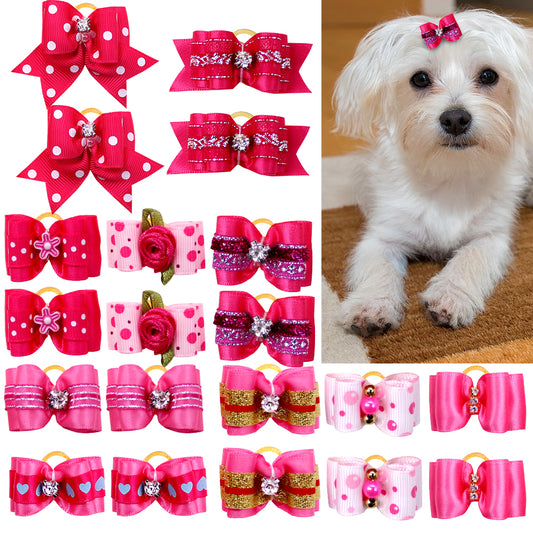 Handmade Dog Hair Bows (10pcs)