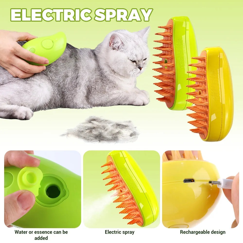 3-in-1 Electric Pet Grooming Brush